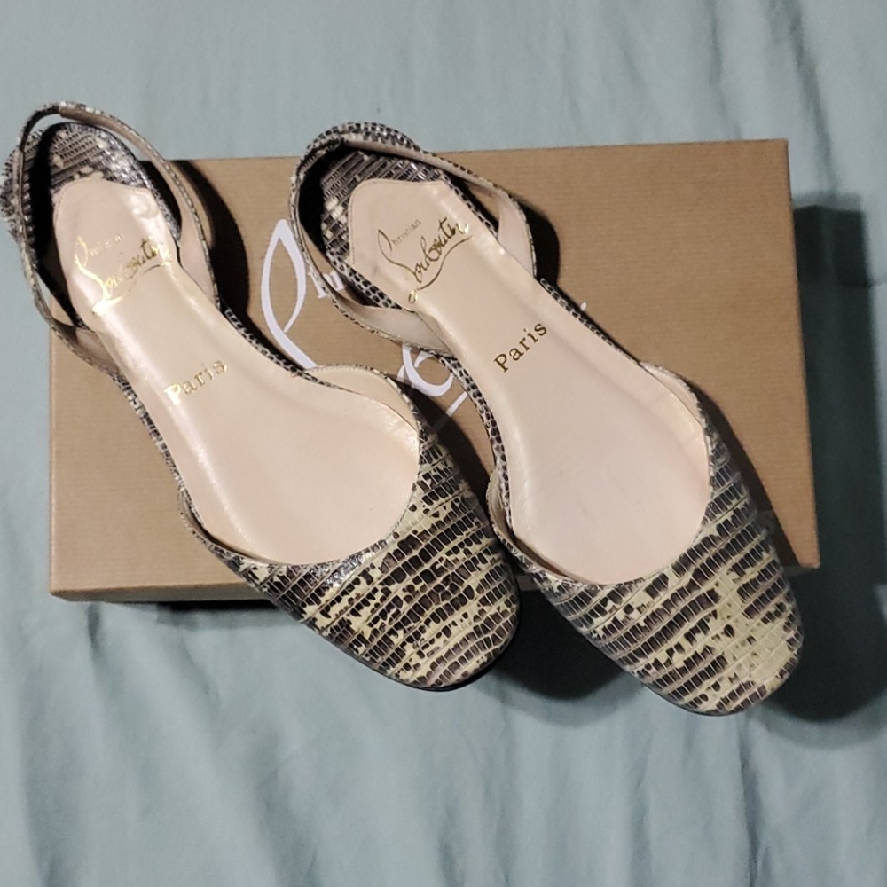 Christian Louboutin Flats with Slingback Sz 39